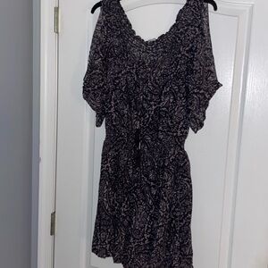 American Eagle purple/gray cold shoulder dress, size M